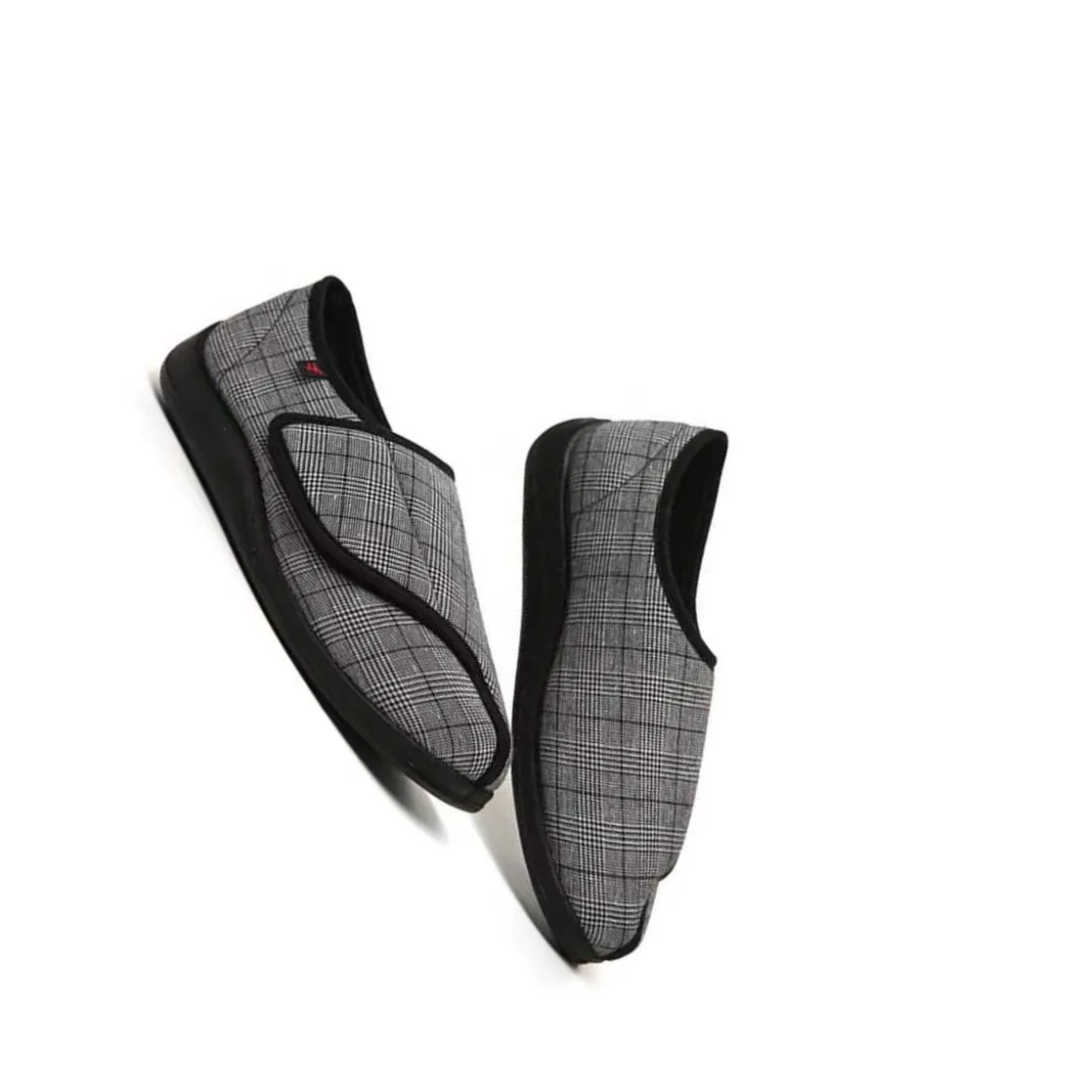 
Adjustable broadband shoes special design for comfortable diabetic medical orthopedic grey color shoes 