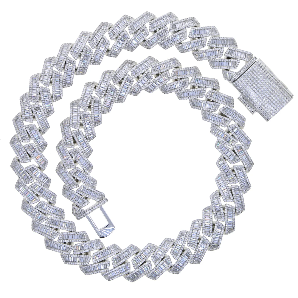 

Box Clasp Miami Heavy Cuban Chain Necklace CZ Hip Hop Necklace Chain For Women Men Gift, Customized