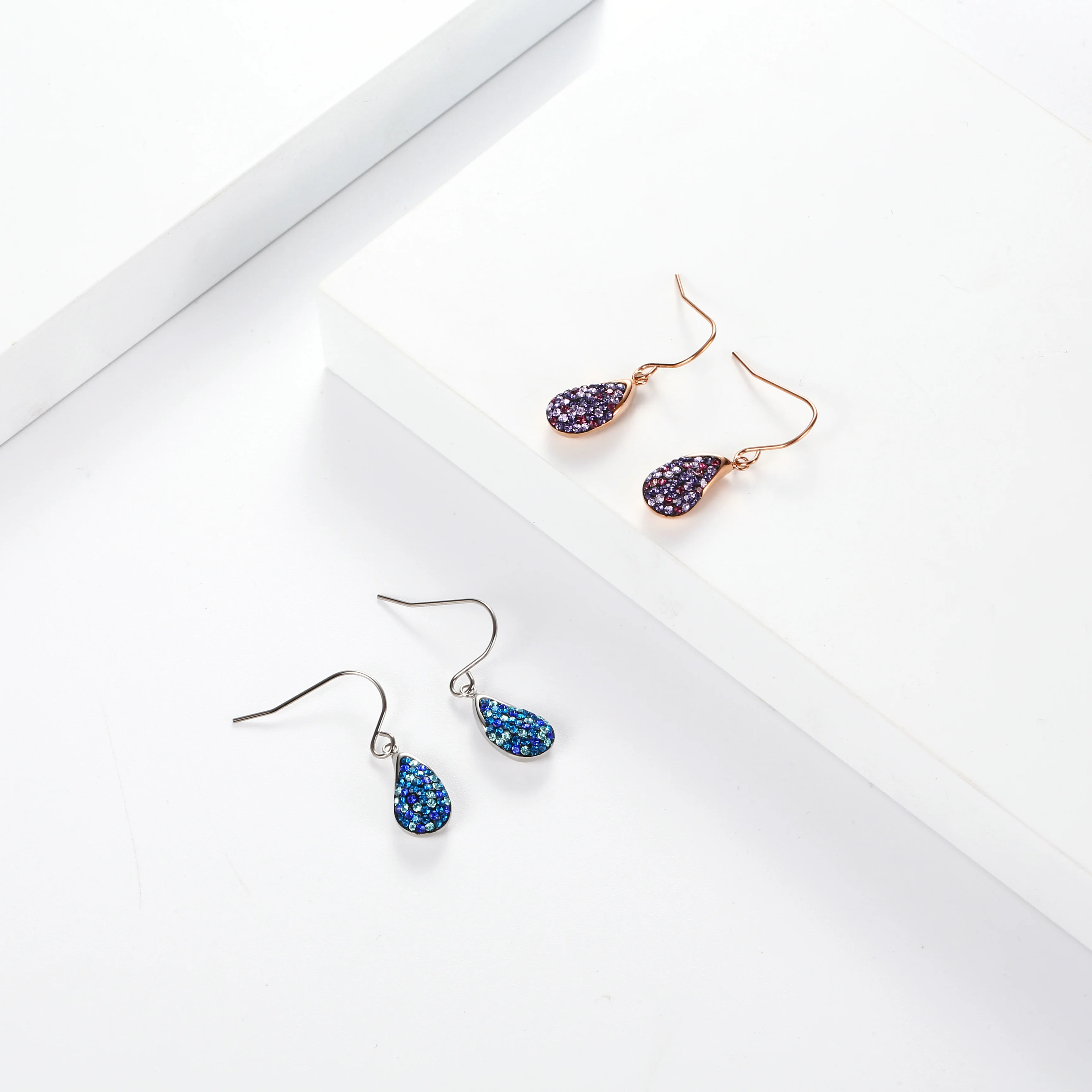 

Fashion jewelry 2020 stud earrings stainless steel 316L stainless steel necklace and earring, Rose gold color/steel/gold