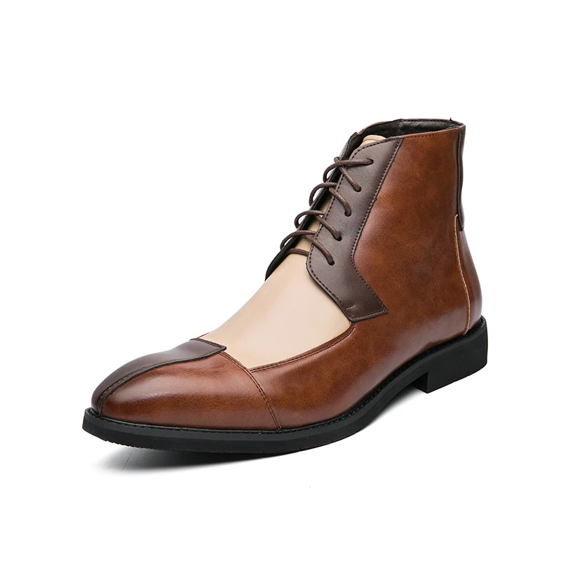 

2021 New Design Mens Boots Leather Genuine Ankle Shoes Winter Boots, 3colors