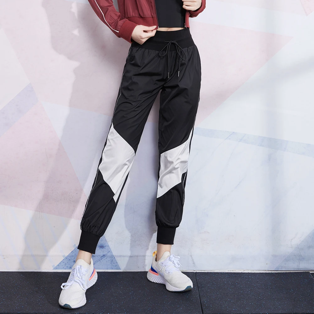

Womens Splice Yoga Running Sports Trousers Outdoor Jogger Sweatpants Adjustable Waist Gym Training Pants