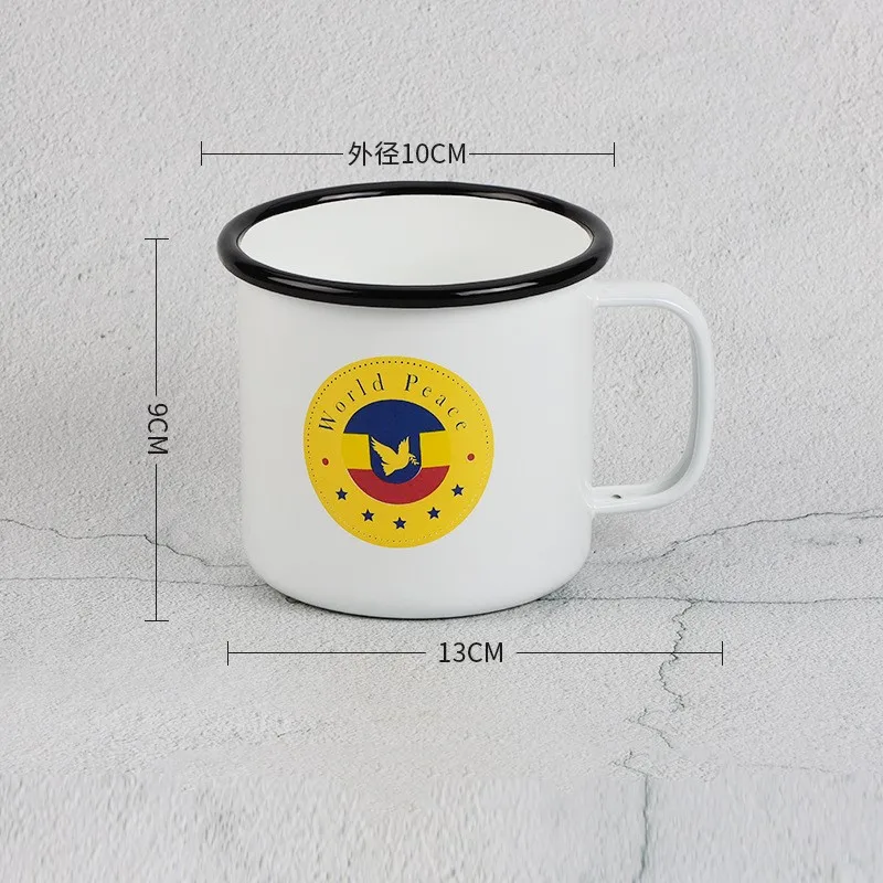 

2020 Promotional 8oz 9oz 12oz Customized Enamel Mug Camping Cup Travel Coffee Mug Metal Enamel Mug, As picture