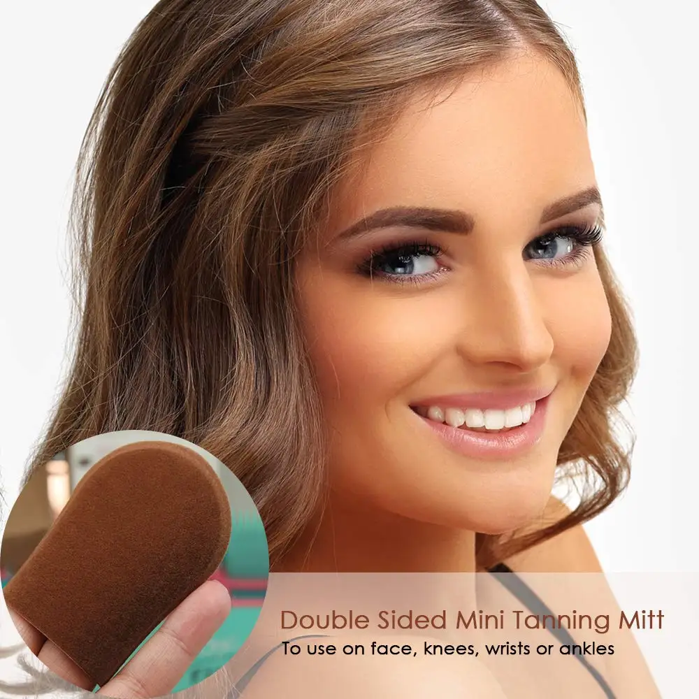 
Washable And Reusable Self Tanning Mitt Applicator For Back Face Body Double Side Microfiber Sunless Tanner Glove 