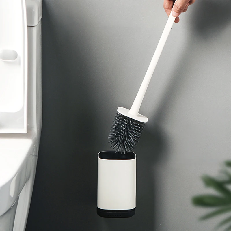 

FREE SHIPPING SAMPLE Deep-Cleaning Silicone Toilet Bowl Brush with Handle,Toilet Brush and Holder Set for Bathroom, Black/green/blue