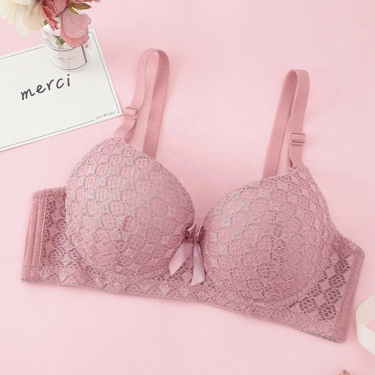 

New Style Floral Lace Women Underwire Bra Female