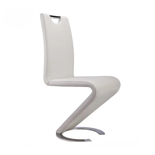 Wholesale price most popular PU black leather z shape dining chair