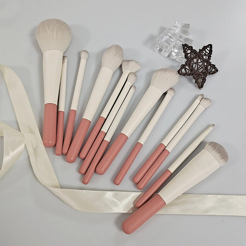 

13pcs Red Makeup Brush Vegan Cruelty Free Synthetic Fiber Custom Private Label Brushes Set