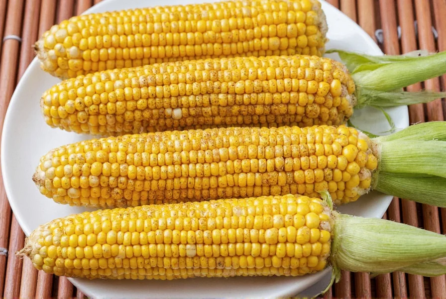 Grilled corn with toppings