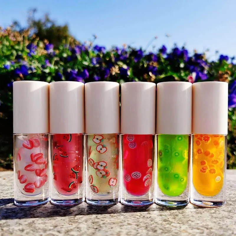 

wholesale makeup fruit flavor lipgloss lip shiner burst fruit lip gloss