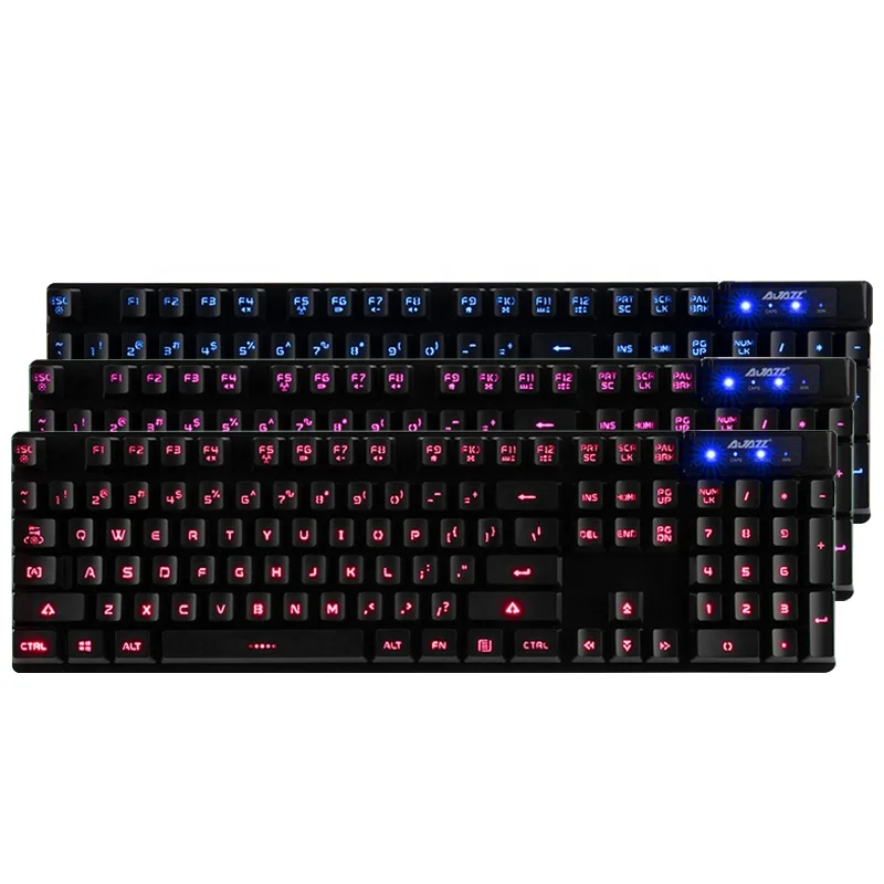 

AJAZZ Mechanical warrior 3-color backlit gaming keyboard for PC/Laptop/Office