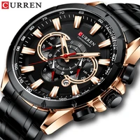 

CURREN 8363 Watches Chronograph Mens Watch Custom Logo Stainless Steel Watches Men Wrist Luxury