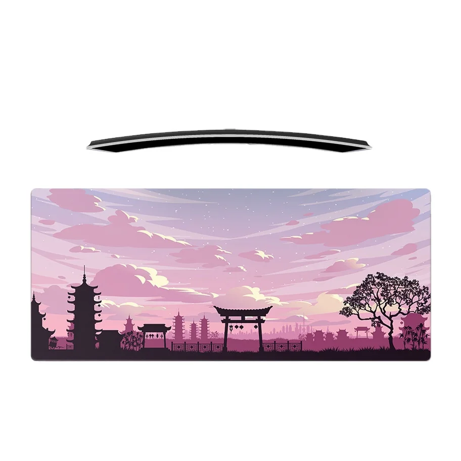 

Custom mausepad Inari Torii Extended Large Gaming Mouse pad Stitched Edge Deskmat drop