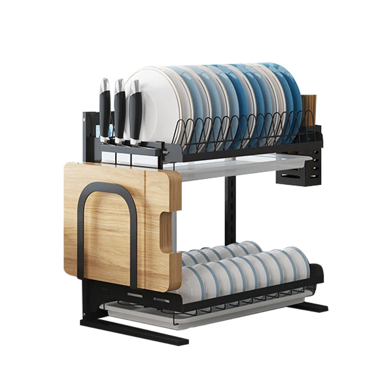 

Kitchen Storage Rack Stainless Steel Dish Drying Rack With Tray