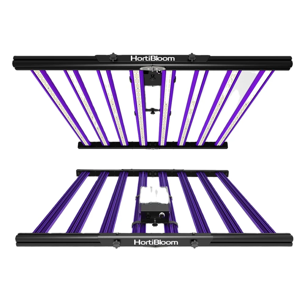 

Indoor garden hydroponic samsang hortibloom 8 bar folding led grow light 650w
