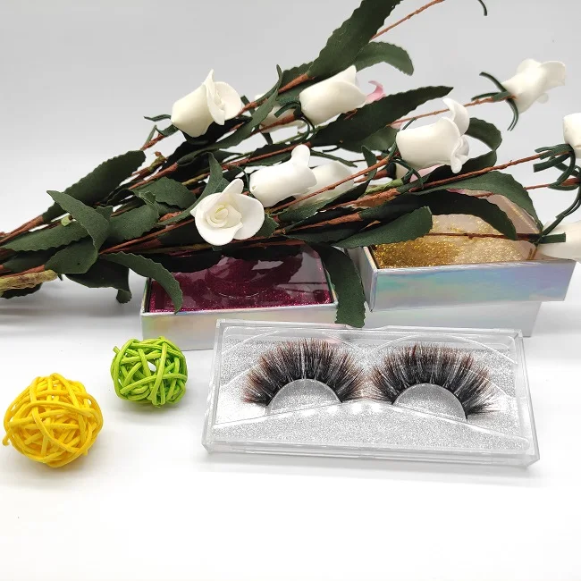 

High quality colorful false lashes box extension Luxury wholesale 25mm 3d mink eyelashes vendor