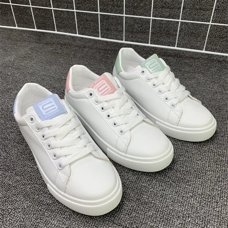 

5827 ladies working flat casual white joggers running Italian causal shoes for women