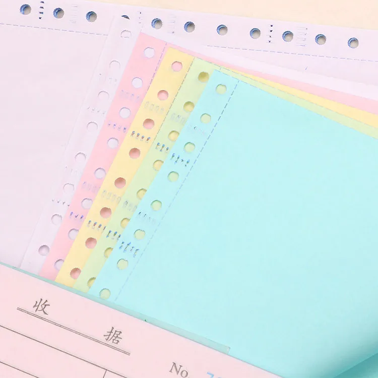
Wholesale Price Payslip computer 5ply form pin mailer printer roll carbonless paper ncr 