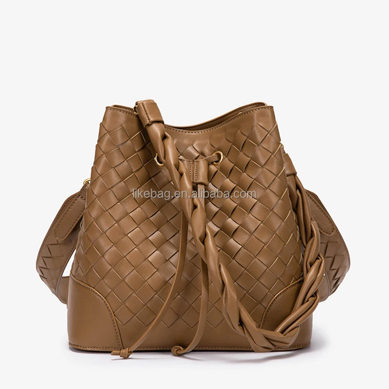 

LIKEBAG 2021 new retro woven bag large capacity shoulder bags ladies fashion diagonal messenger bag