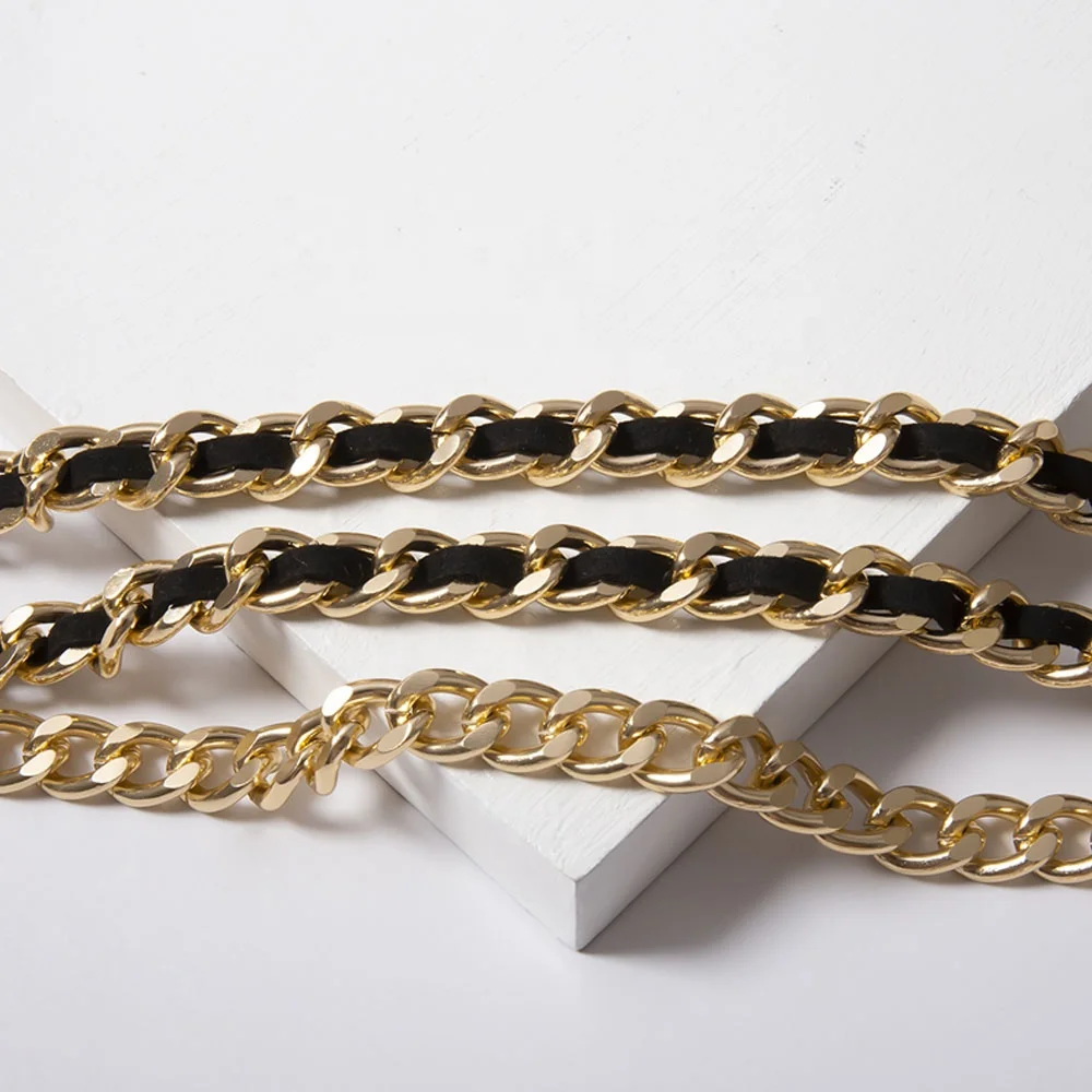 Wholesale Can Be Customized Gift Gold Waist Chain Ladies,Suede Fabric ...