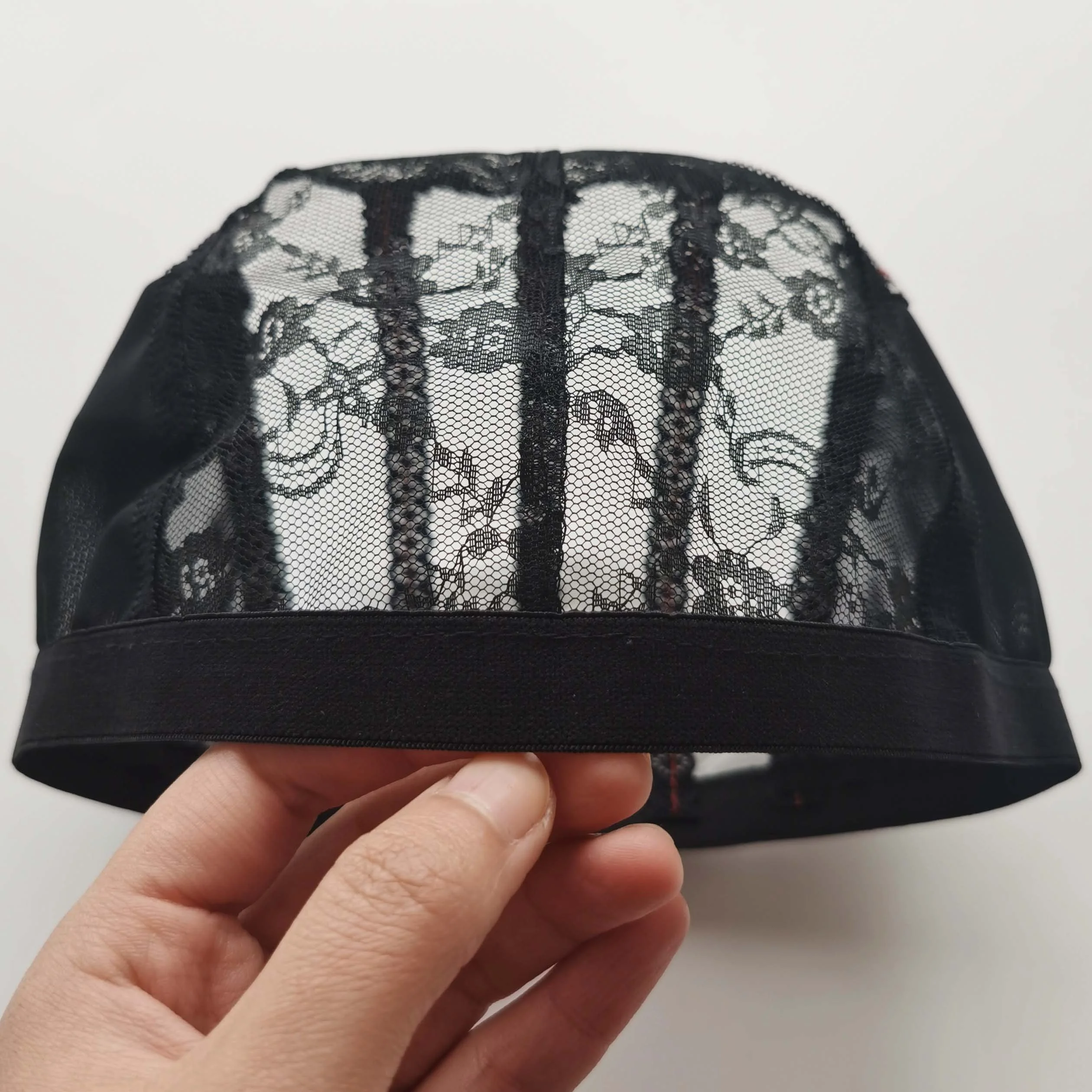 
New Arrival Black Ventilated Stretchable Wig Caps For Making Wigs Top quality adjustable weft wig cap 