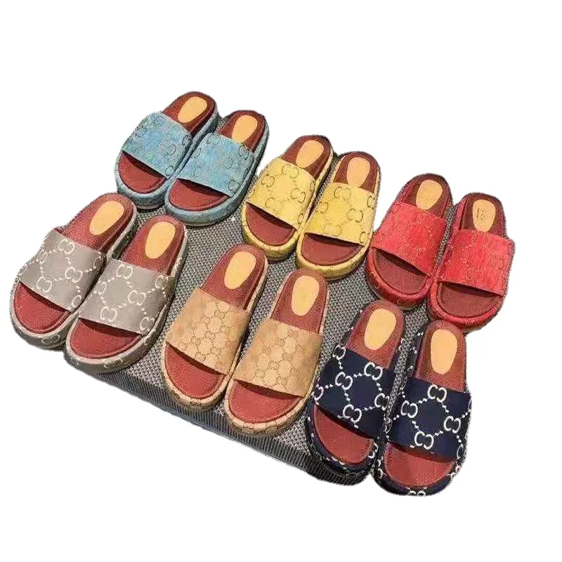 

custom logo designer ladies indoor platform sandals best price womens flat slide footwear slippers shoes, Picture