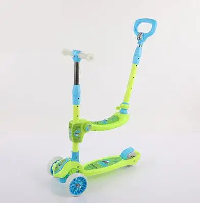 

2020 wholesale Cheap Flashing Wheel Folding 3 in 1 Kids 3 Wheel Scooter with seat