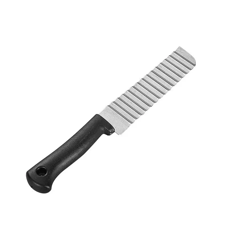 

Wholesale Stainless Steel Kitchen Accessories Serrated french fries salad corrugated cutting chopped potato slices knife