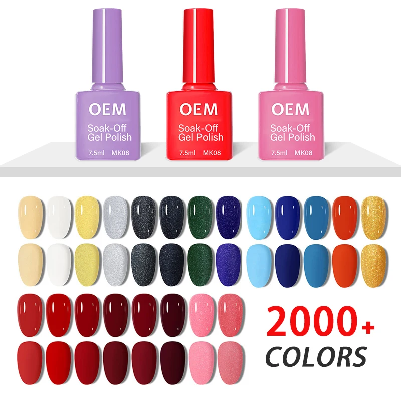 

2022 most popular color uv gel nail polish 7.5ml bottle nail gel uv custom Logo Non-toxic Odor-free nail polish uv gel wholesale