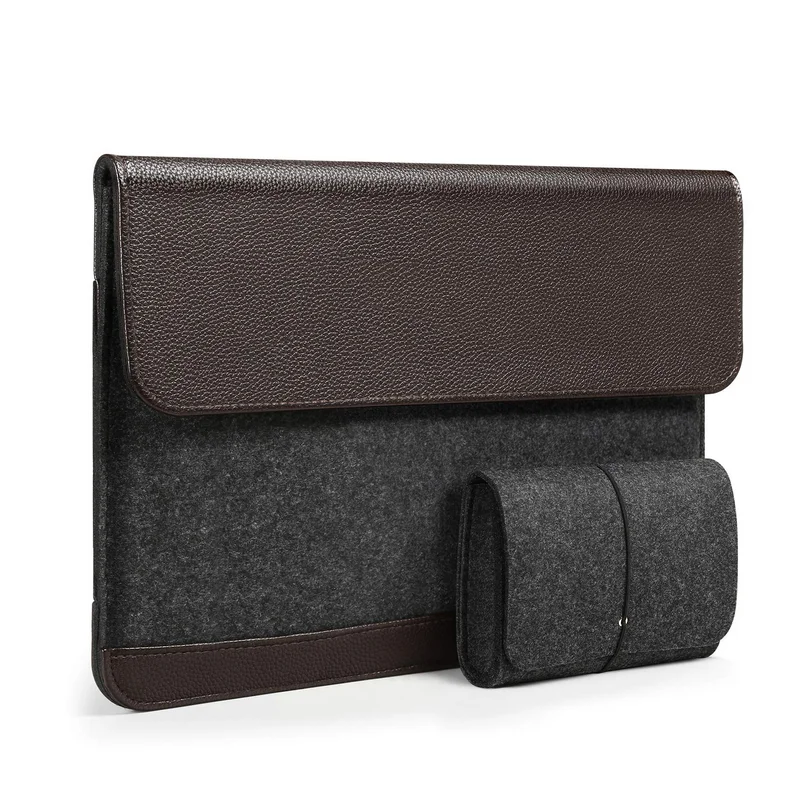 

Youyue PU Leather Felt Laptop Sleeve/Protective Case for 13.3 Inch MacBook Air/Pro, Can be customized