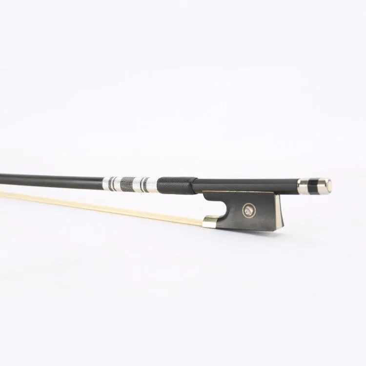 FANALING G112 Light Weight Round Black Color Carbon Fiber Violin Bow Factory Wholesale 4/4 -3/4-1/2-1/4-1/8