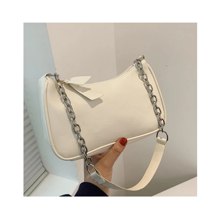 

Fashion Female Bags 2022 New Pure Color Simple Underarm Bag Retro Shoulder Handbags, Black blue yellow purple white