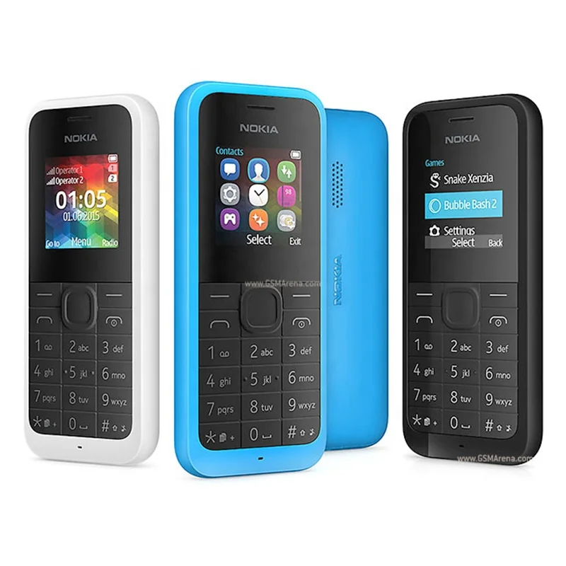 

For Nokia 105(2015) Cell Phone Dual SIM Cards FM Radio Good Quality Unlocked Mobile Phones