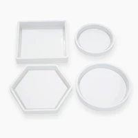 

Round Silicone coaster Mold for Home Decoration - Square / hexagon epoxy resin mold coaster
