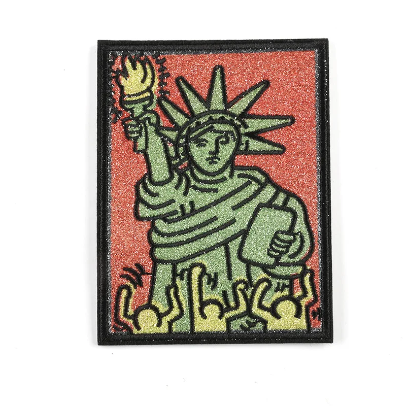 

Computer embroidered cloth pasted with embroidered cloth chest badge cap badge printed patch applied clothing accessories