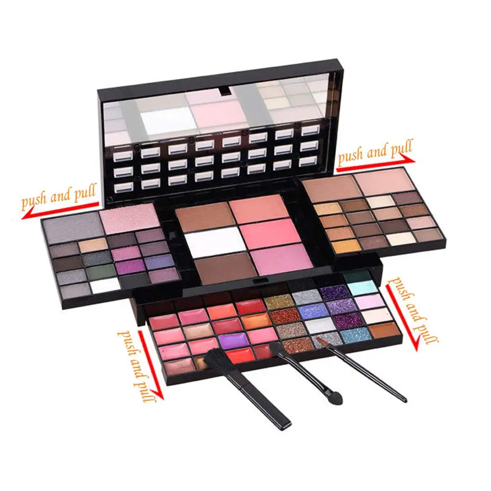 

74-color eyeshadow palette private label Makeup Sets glitter eyeshadow eye shadow palette