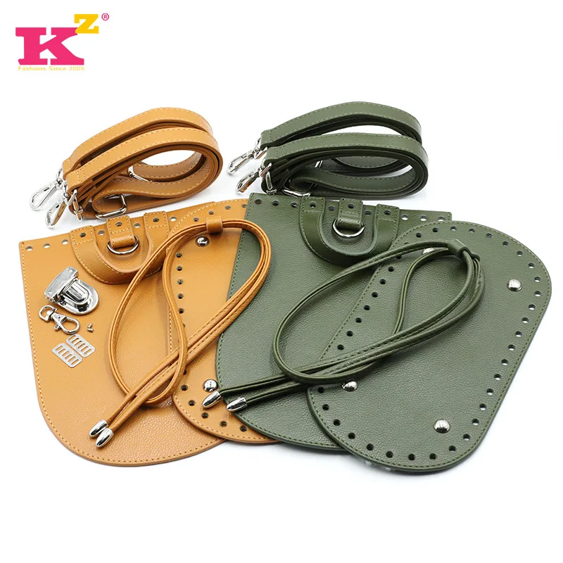 

The Bag Accessories Sets Kits Made of Faux Leather for DIY Characteristic Bags Ladies Personal Bags Parts, Black, brown tan, green, etc