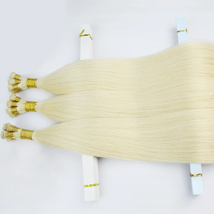 

Remy Virgin 613 Color Double Drawn Silky Straight Human Hair 100g Hand-Tied Weft Hair Extensions