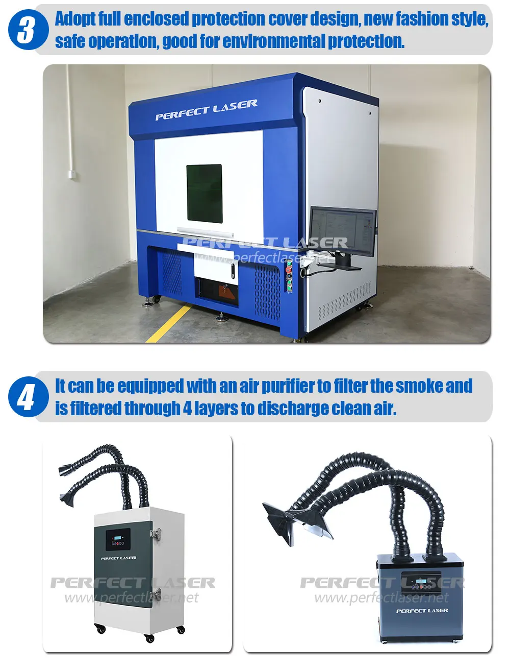 3D Large Format Dynamic Focusing Galvo RAYCUS Metal Laser Marking Machine Etching Machine