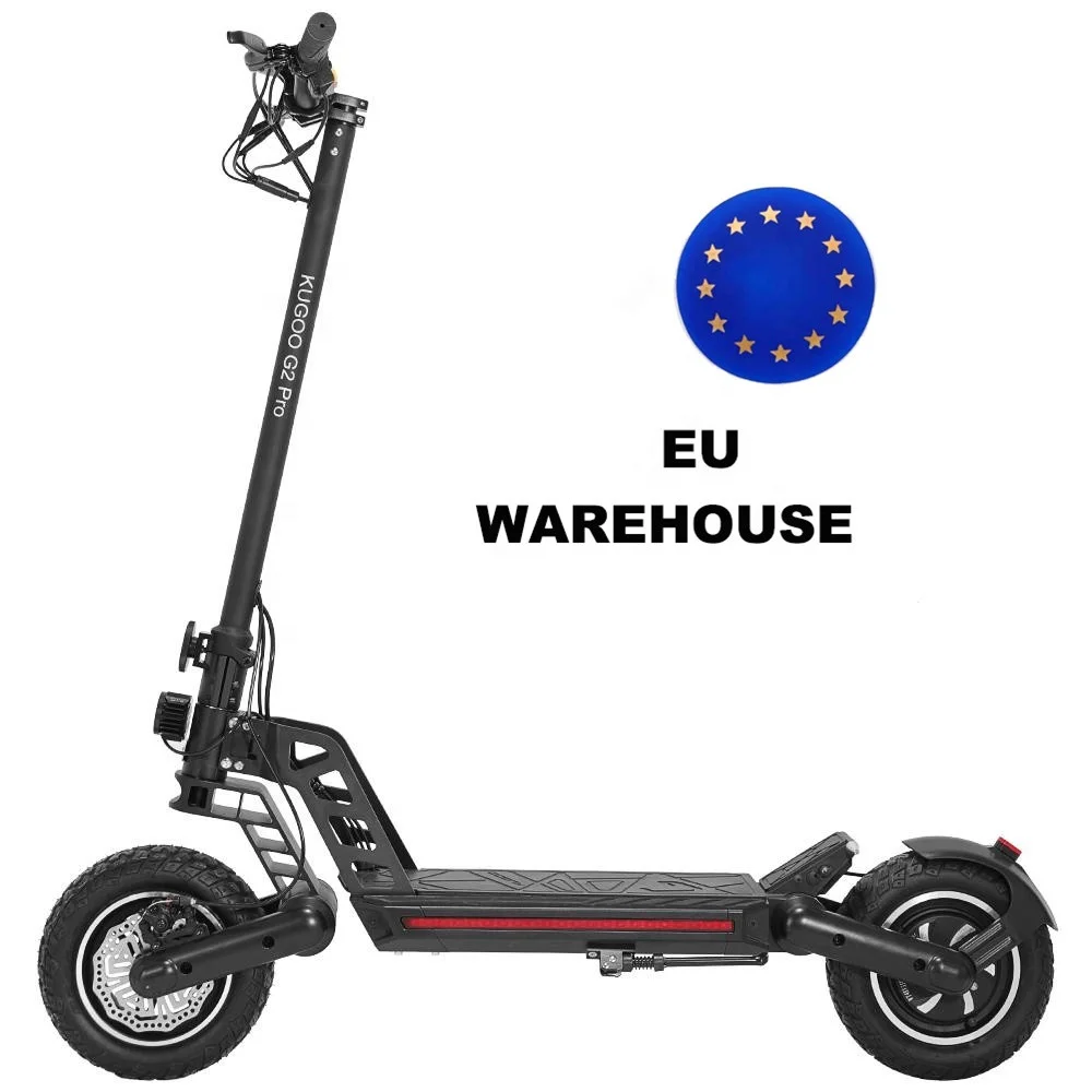 

2021 new style 48v/800w 15ah Kugoo G2 pro EU warehouse 10 inch off road fast electric scooter for adults