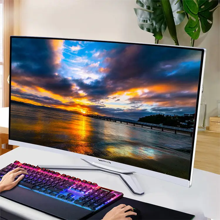 

Gaming all in one pc 24/ 27inch curved screen I7 I5 I3 desktop pc with Discrete Graphics Card, White color