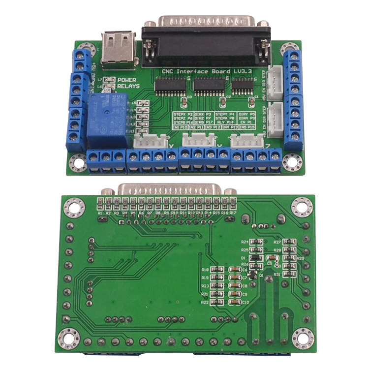 
OX CNC mach35 axis CNC breakout board interface for stepper motor driver controller with one usb Cable axles 1set 