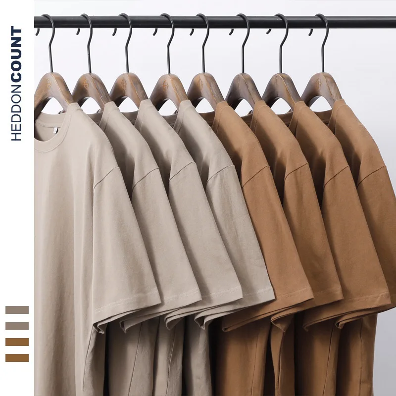 

2021 Spring High Quality Customized Heavy Weight Oversized Thick Men Short Sleeve Blank Chunky Heavy Cotton T Shirt, Multi color optional