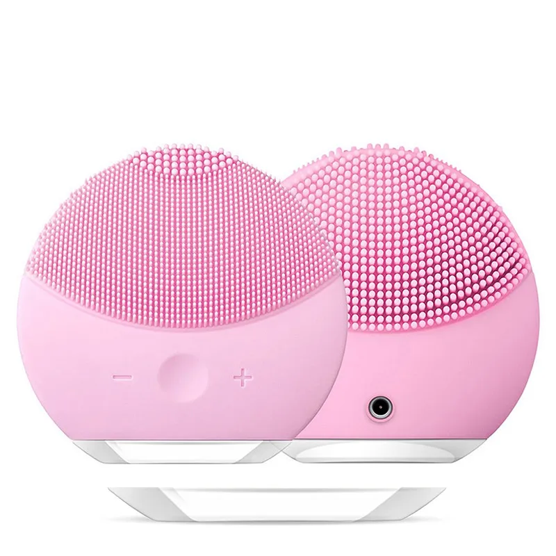 

Silicone Electric Face Cleansing Brush Face Cleaning Spa Massage Scrubber Massager Facial Cleaning Brush