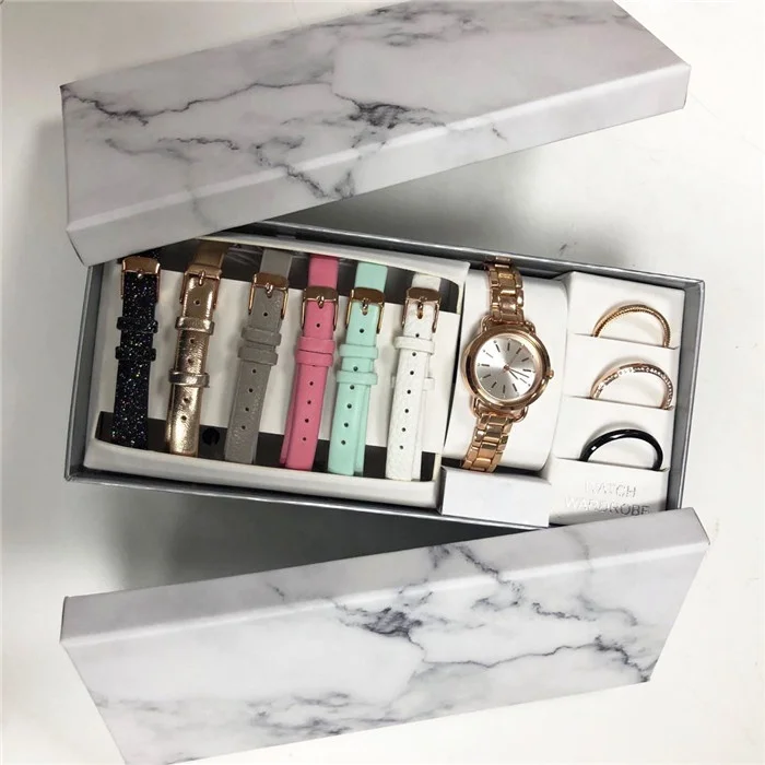 

Ready to ship best gift idea for lady quartz watches gift sets, 3 colors