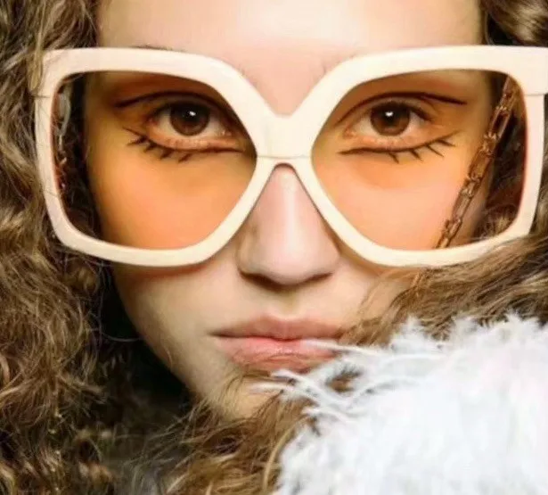 

UNOC Newest Trendy Sunglasses Women Oversize Frame Big Lens Mens Sun Glasses Designer Fashion Sunglasses, 11 colors