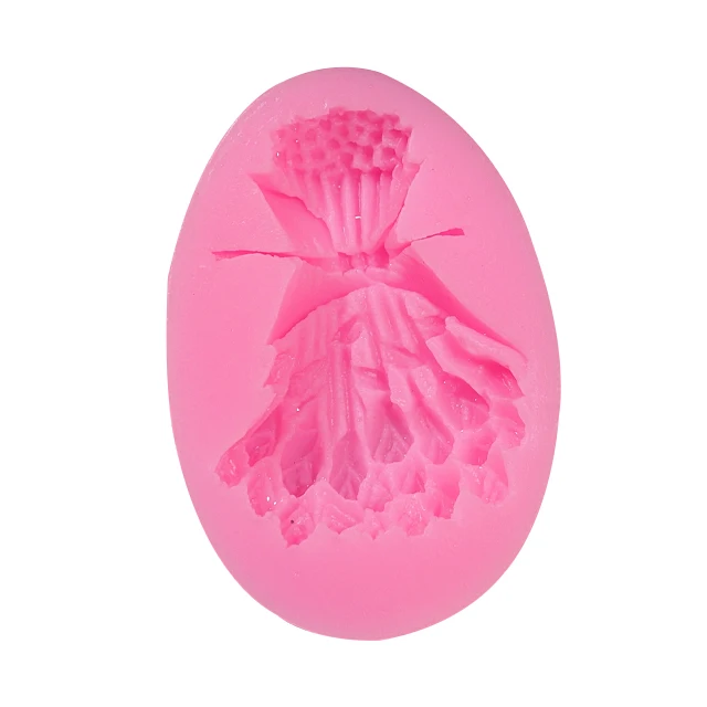 

Cake mould romantic rose tulip fondant mold silicone candy love rose flower bouquet shape, Pink