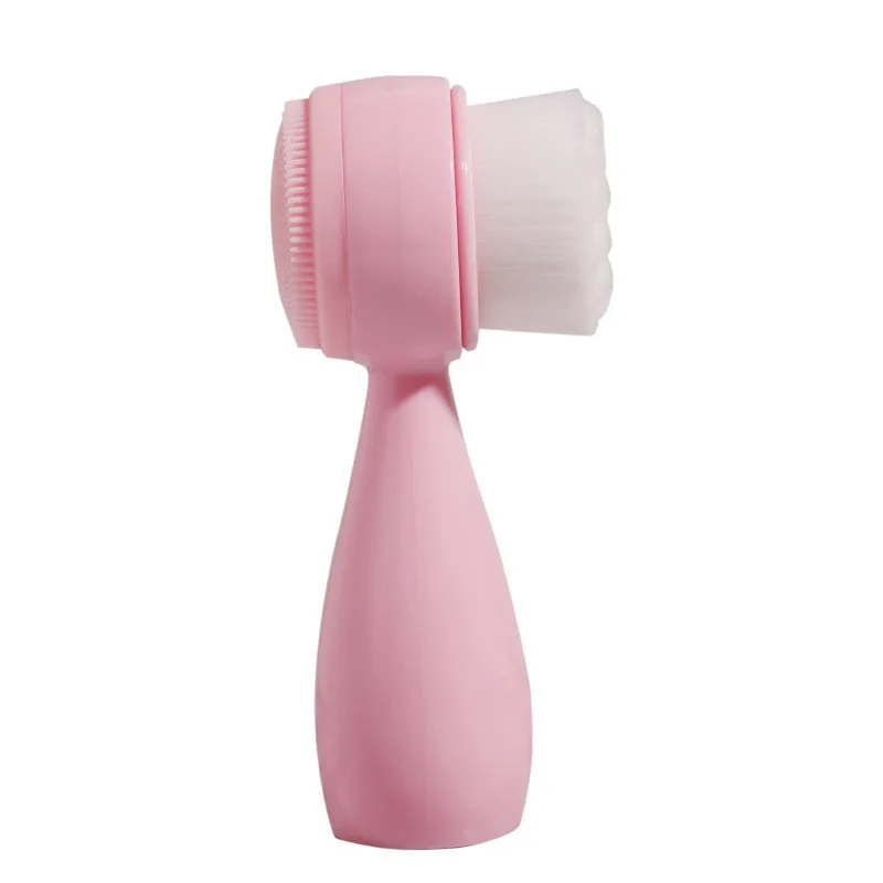 

Hot Sales 2 in 1 Mask Brush Cleansing Soft Bristle Silicone Face Care Clean Tool Facial Cleanser Brush