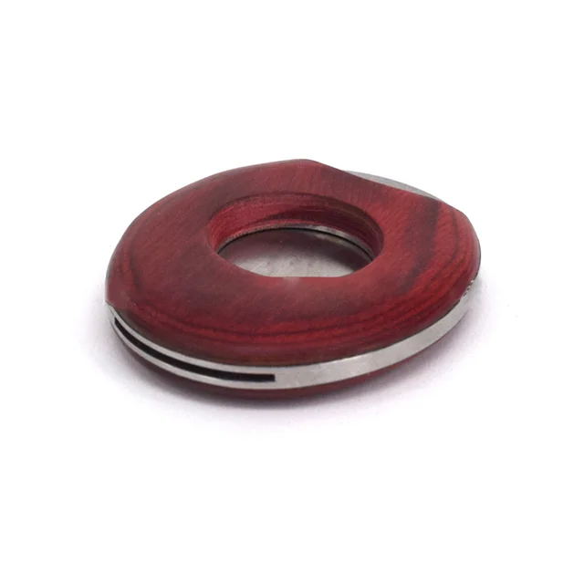 

Stainless steel wooden round cigar cutter portable mini cute cigar cutter