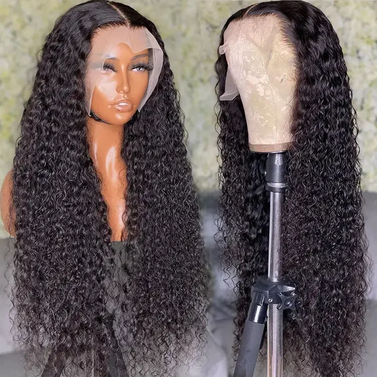 Wholesale Raw Remy Brazilian Virgin Human Hair Lace Frontal Wig Glueless Swiss HD Lace Front Wigs for Black Women