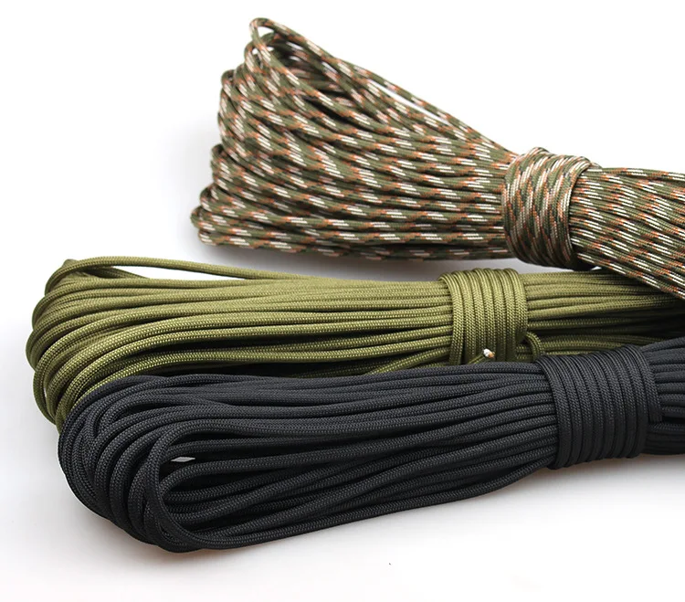 

350 480 550 750 Paracord Parachute Cord Lanyard Rope 100 feet 4mm 7 Strand Outdoor Paracord, As color card ,more than 300 colors for choice